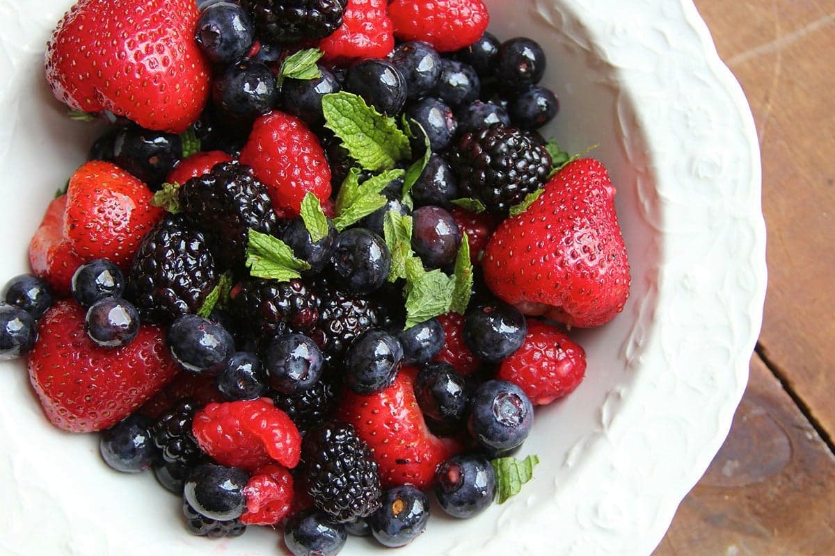 Mixed Berries and Mint with Berry Shrub