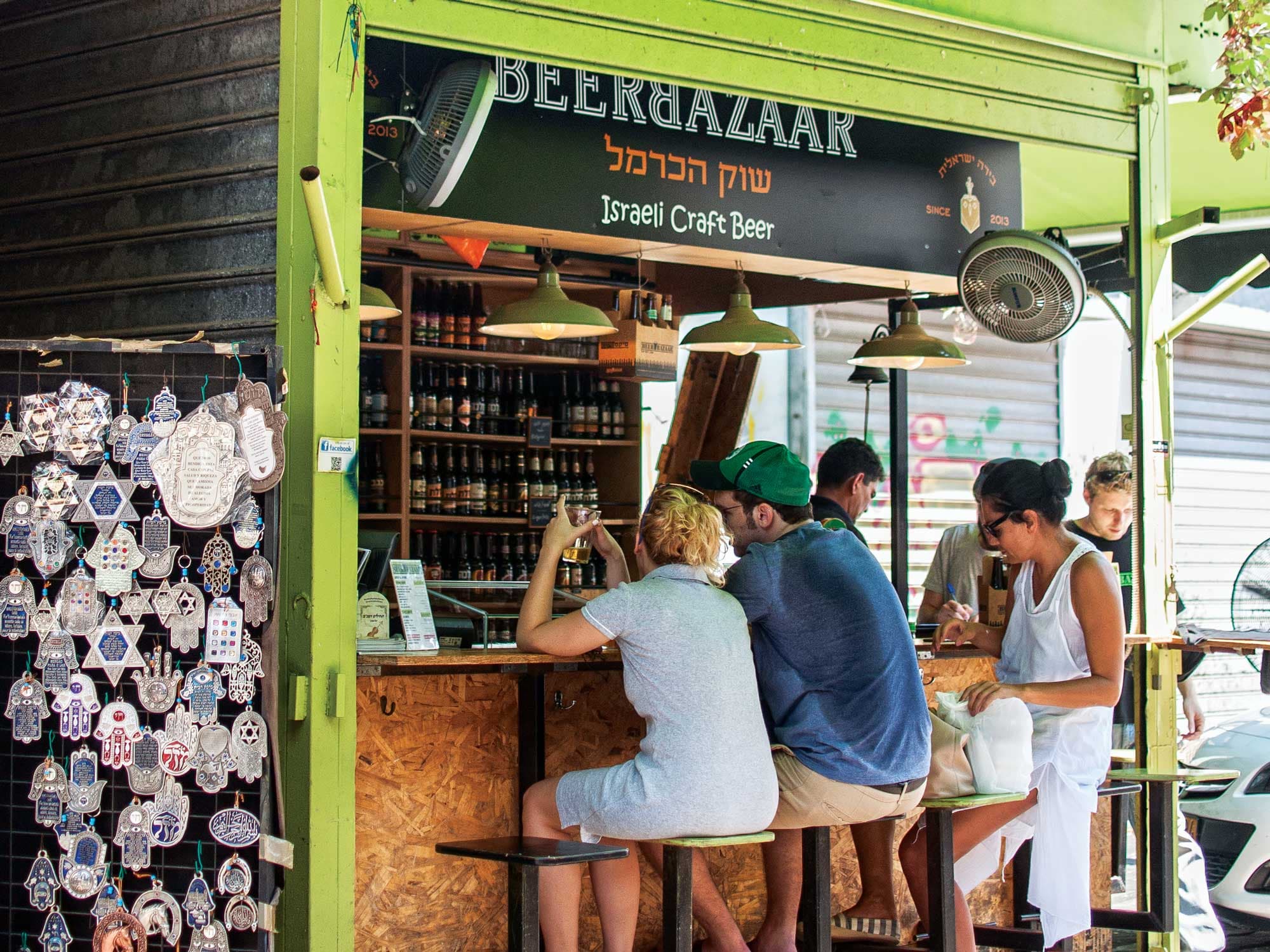 Beer stand at Carmel Market; Tel Aviv, Israel