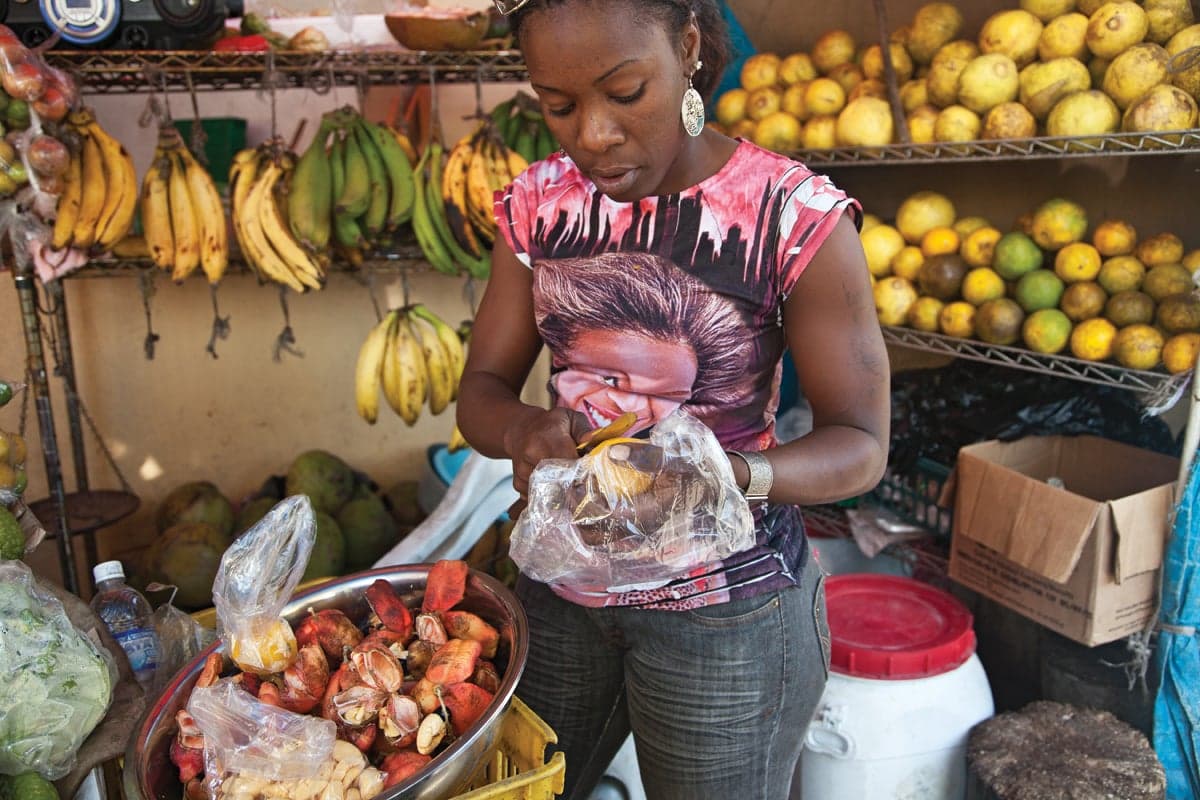Jamaican Fruit Vendor