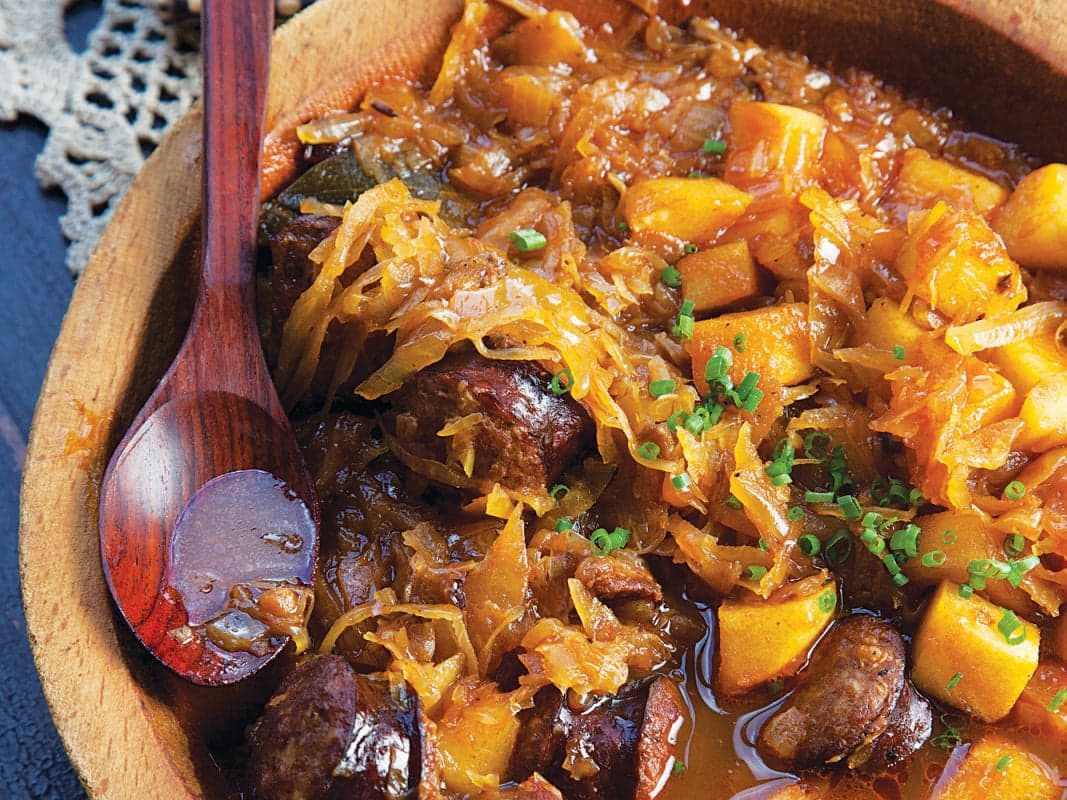 Polish Pork and Sauerkraut Stew (Bigos)