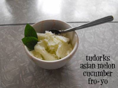 Cucumber and Asian Melon Frozen Yogurt