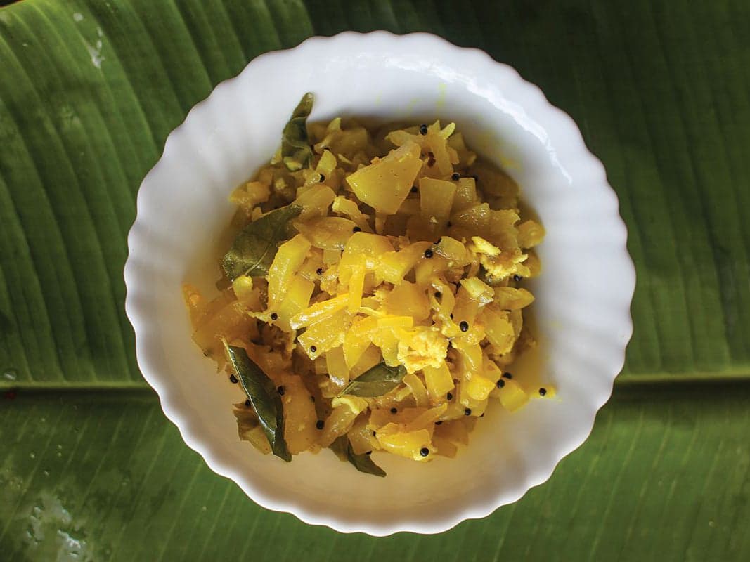 Keralan-Style Stir-Fried Green Papaya (Papaya Thoran)