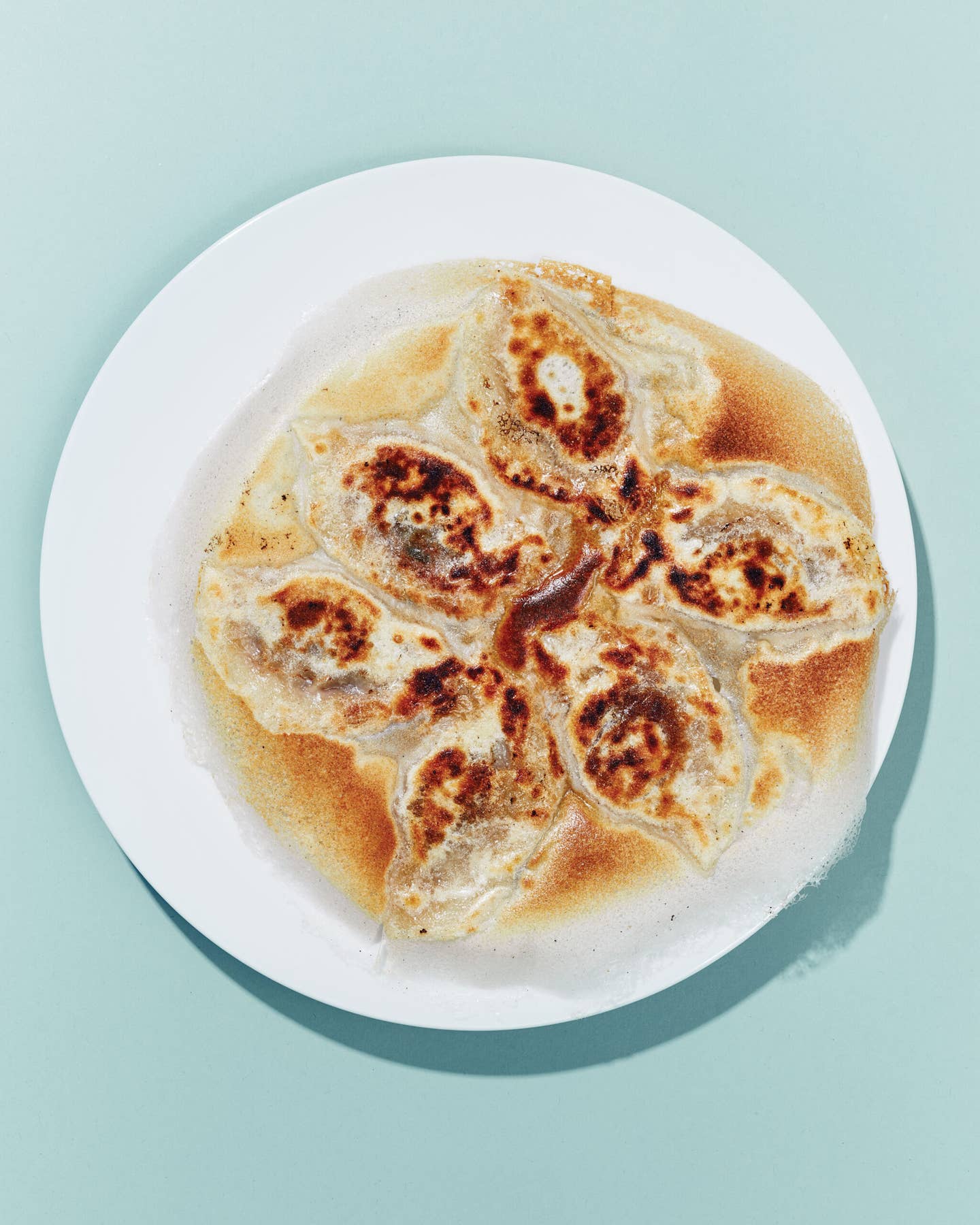 pan-fried spicy beef dumplings