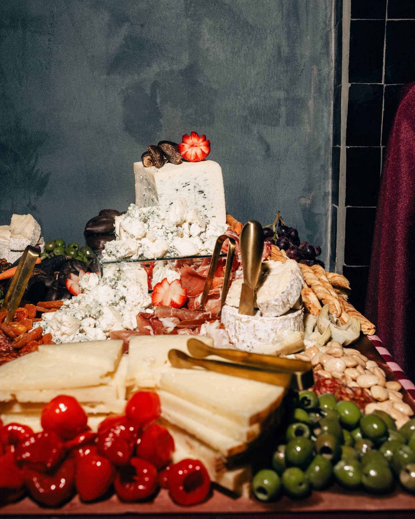 A tower of artisanal American cheese.