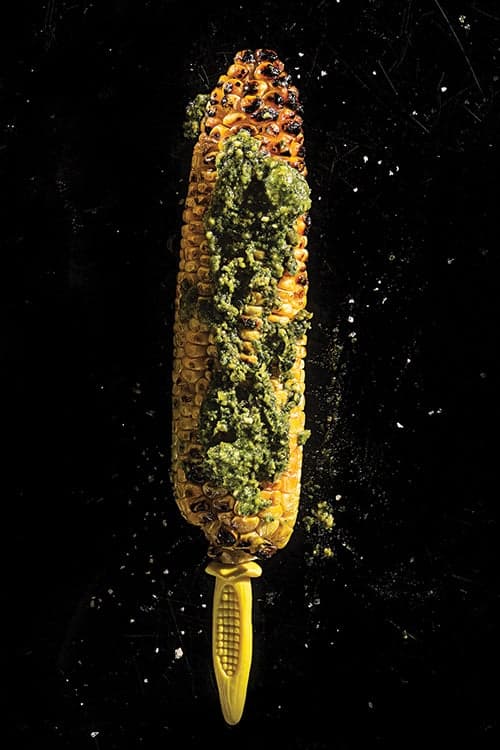 Grilled Corn with Pesto