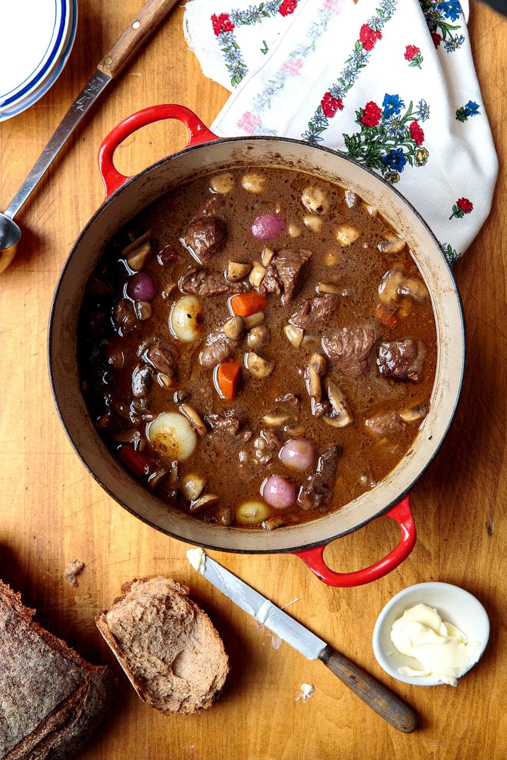 Burgundy-Style Beef Stew (Boeuf Bourguignonne)