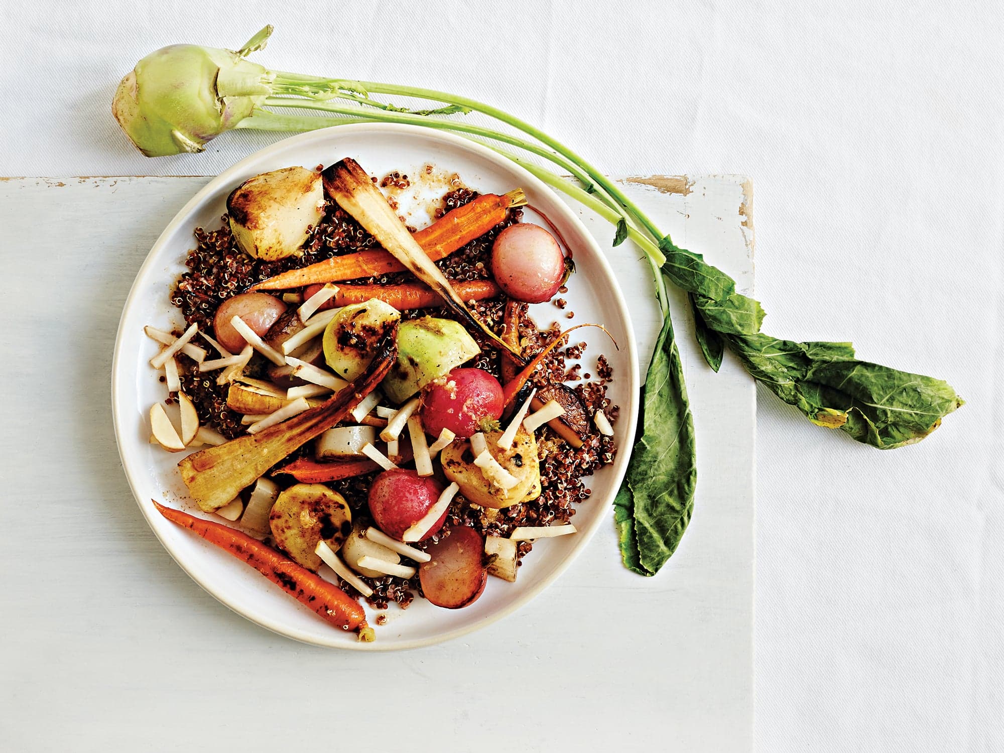 Root Vegetable and Quinoa Salad with Pickled Sunchokes