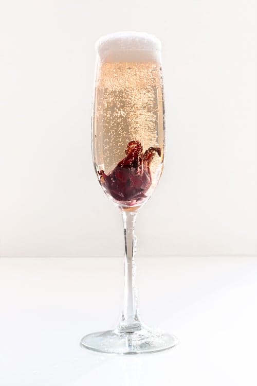 Hibiscus Rose champagne cocktail
