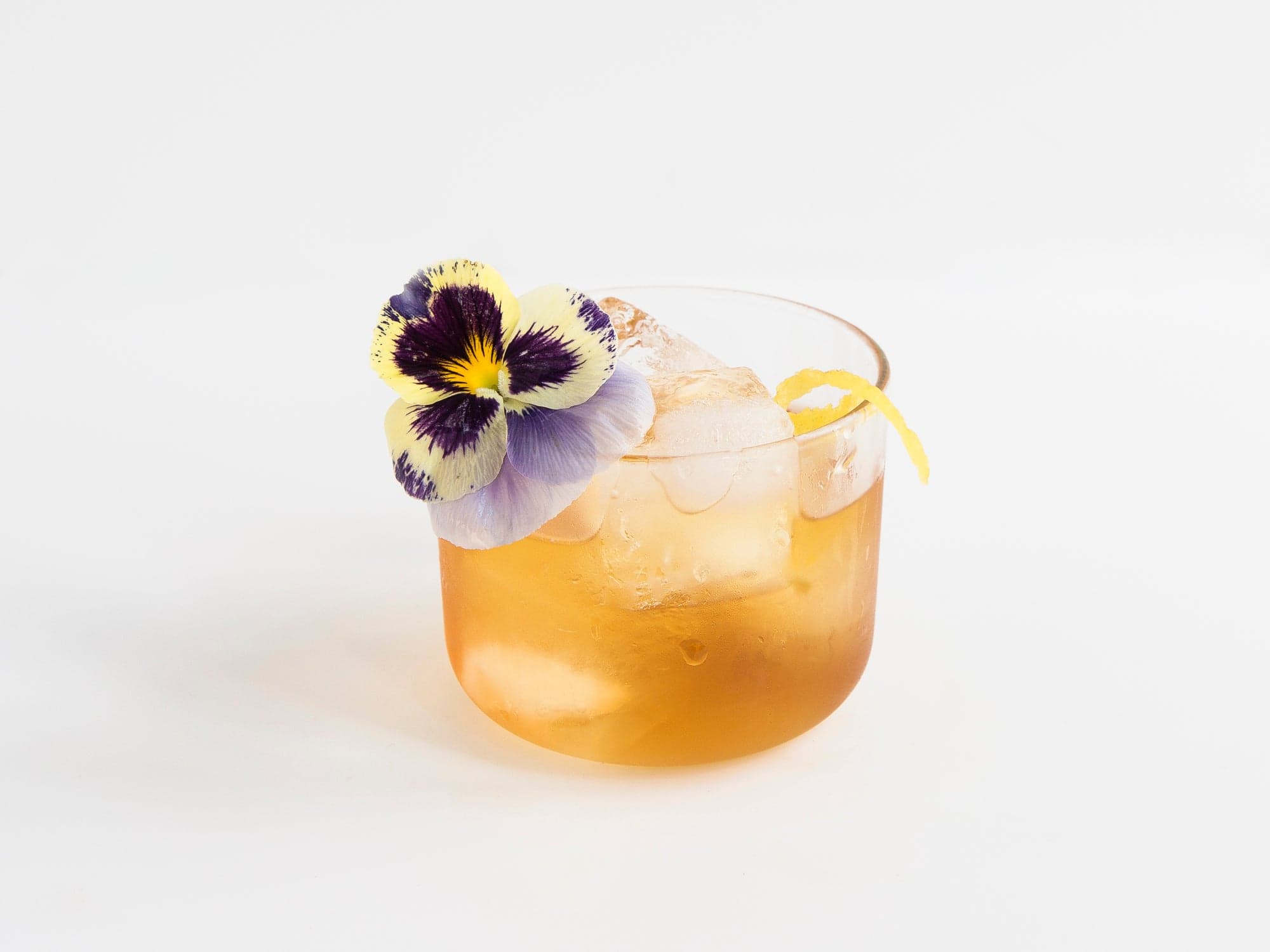 Floral Old Fashioned Cocktail