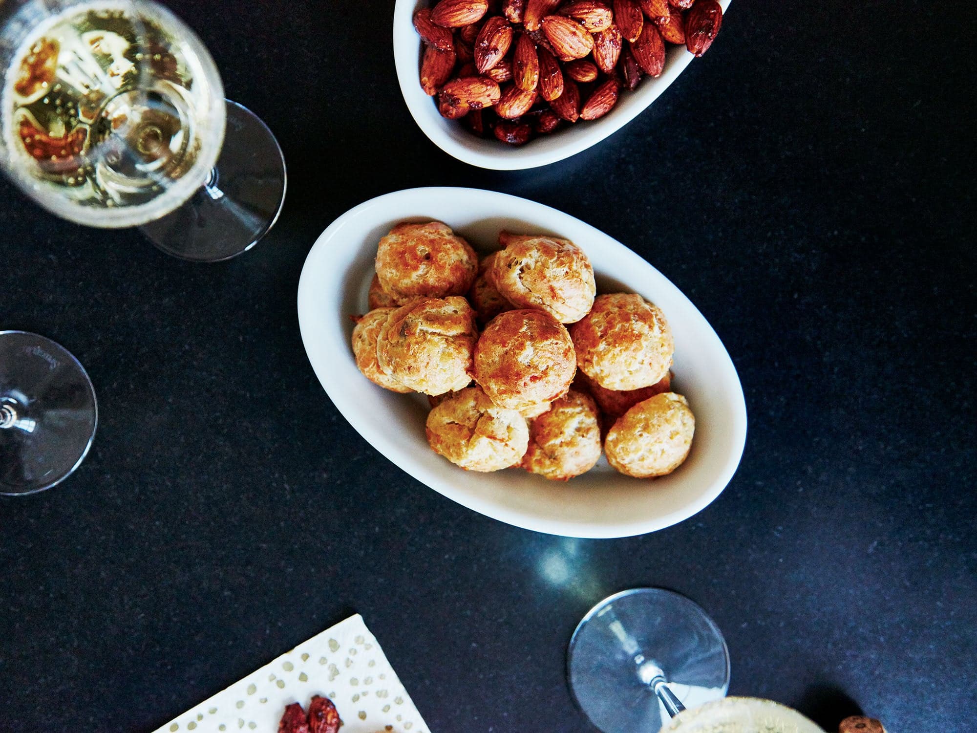Cheese Gougeres for New Year's Dinner Recipes