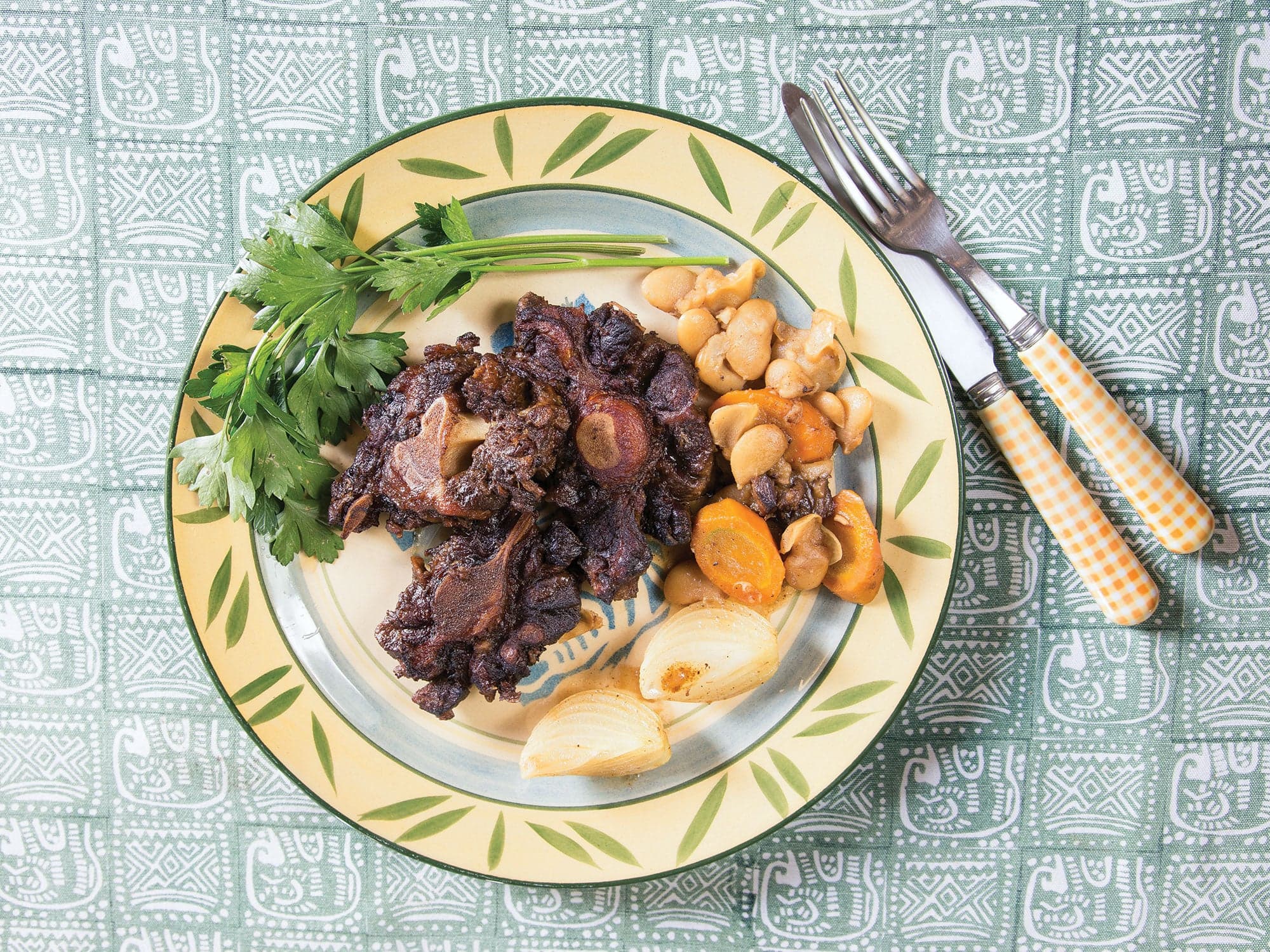 Braised Oxtail with Butter Beans