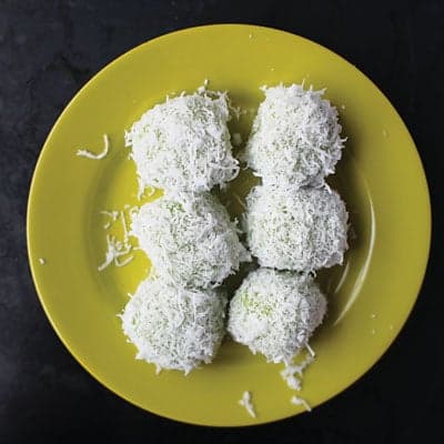 Onde-Onde (Pandan, Palm Sugar, and Coconut Dumplings)