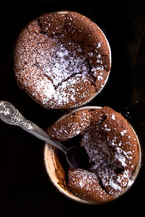 Flourless chocolate soufflé