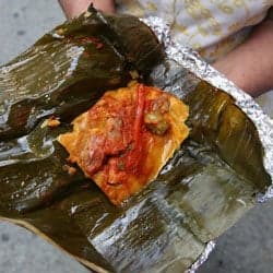 Guatemalan Tamales with Ancho Chile Sauce