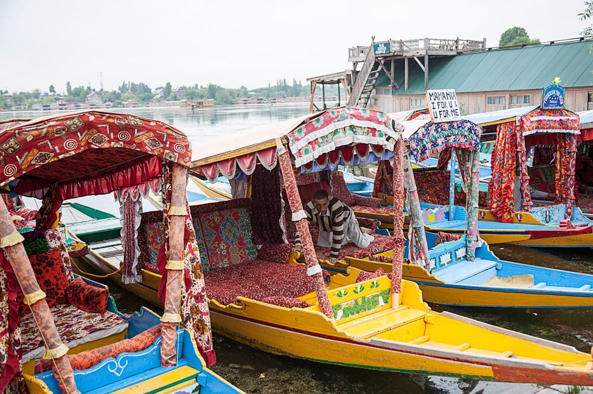 Jhelum river boats, Kashmir