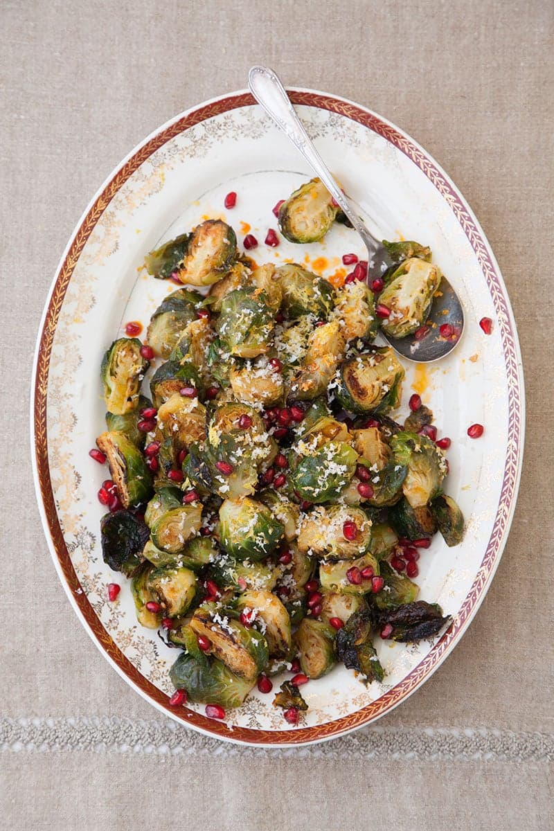 Brussels Sprouts with Horseradish and Pomegranate