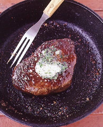 Pan-Seared Bison Tenderloin with Herb Butte