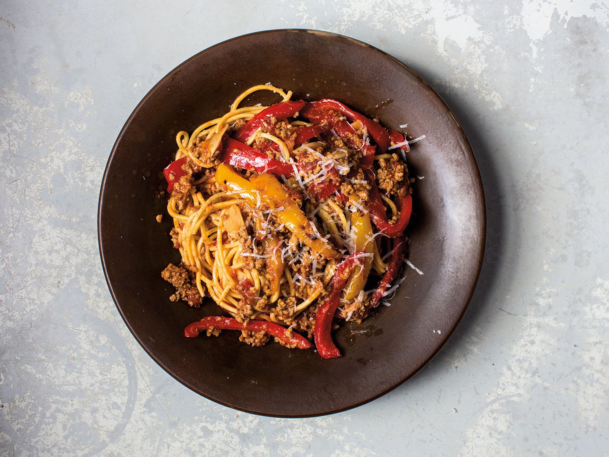 Spaghetti alla Chitarra with Lamb and Sweet Pepper Ragù