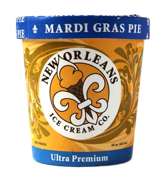 New Orleans Ice Cream Company Mardi Gras Pie
