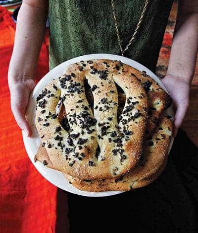 Provençal Bread with Olives and Herbs (Fougasse)