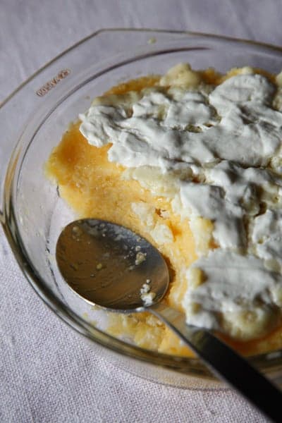 Romanian Polenta with Sour Cream