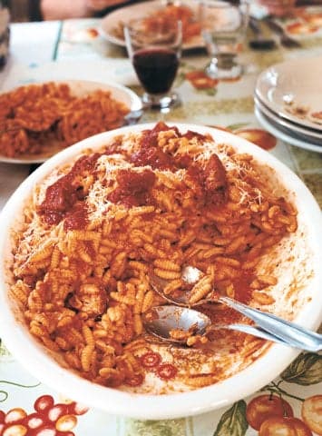 Sardinian Gnocchetti with Tomato Sauce