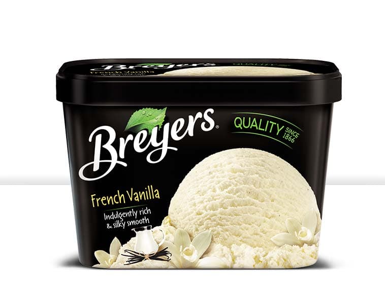 Breyer's French Vanilla or Turkey Hill Vanilla Bean