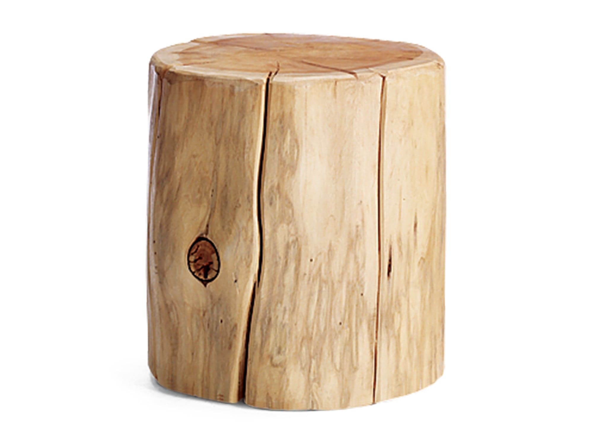 Tree stump side table