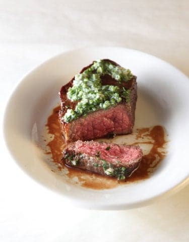 Flat Iron Steak with Herb Butter