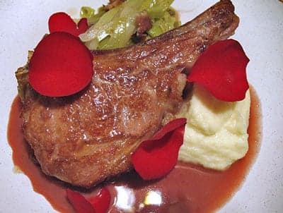 Veal Chops with Rose Petal Sauce