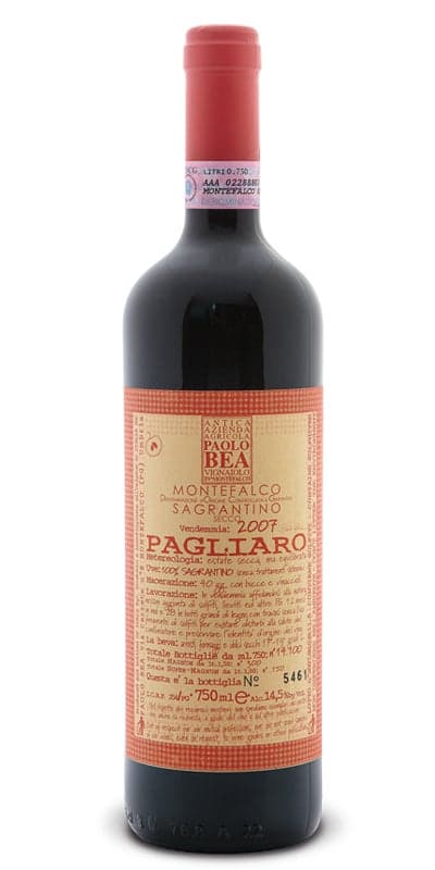 tasting notes, sagrantino wine, wines to buy, Paolo Bea Pagliaro 2007