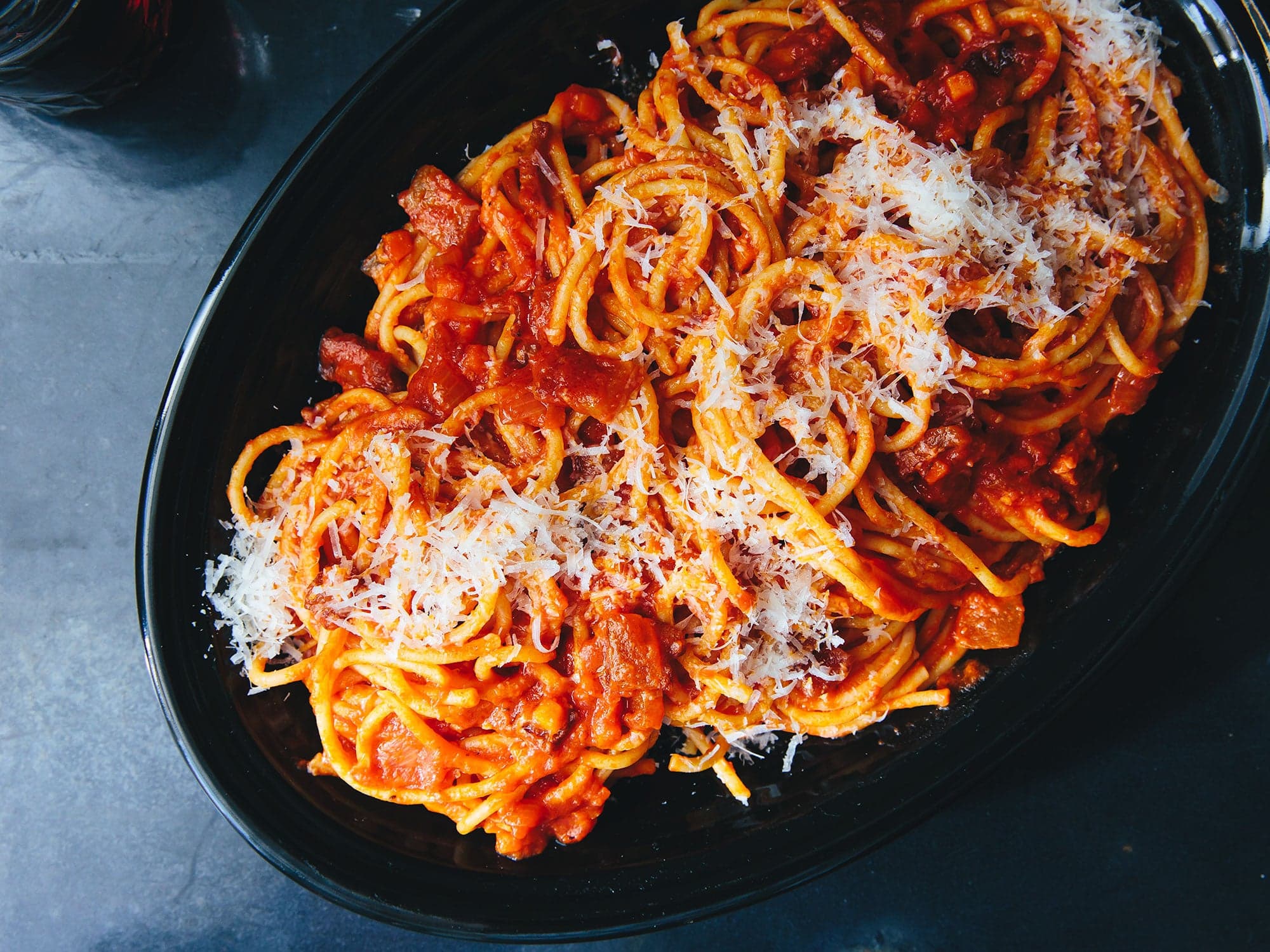 Hollow Pasta with Spicy Tomato Sauce (Bucatini all’Amatriciana)