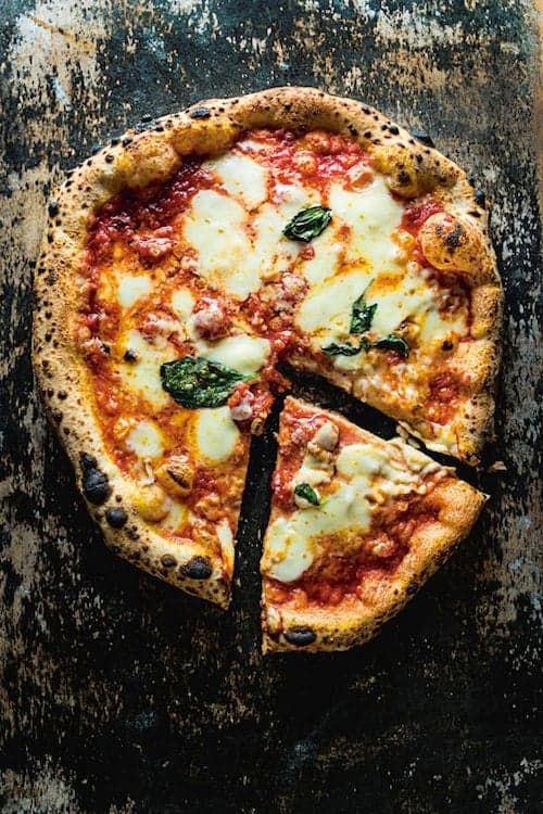 Pizza Margherita (Tomato, Basil, and Mozzarella Pizza)
