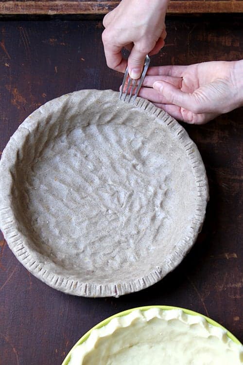 Whole grain vegan pie dough