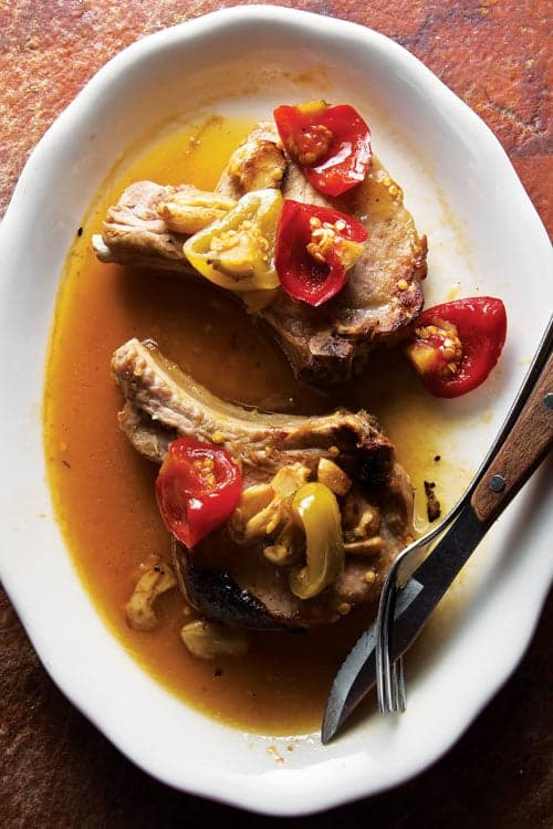 Bamonte's Pork Chops with Pickled Peppers