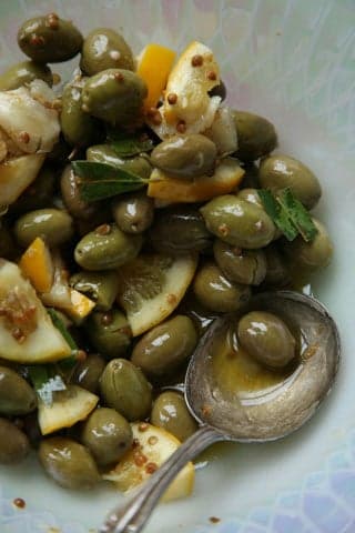 Lemon and Coriander Marinated Olives