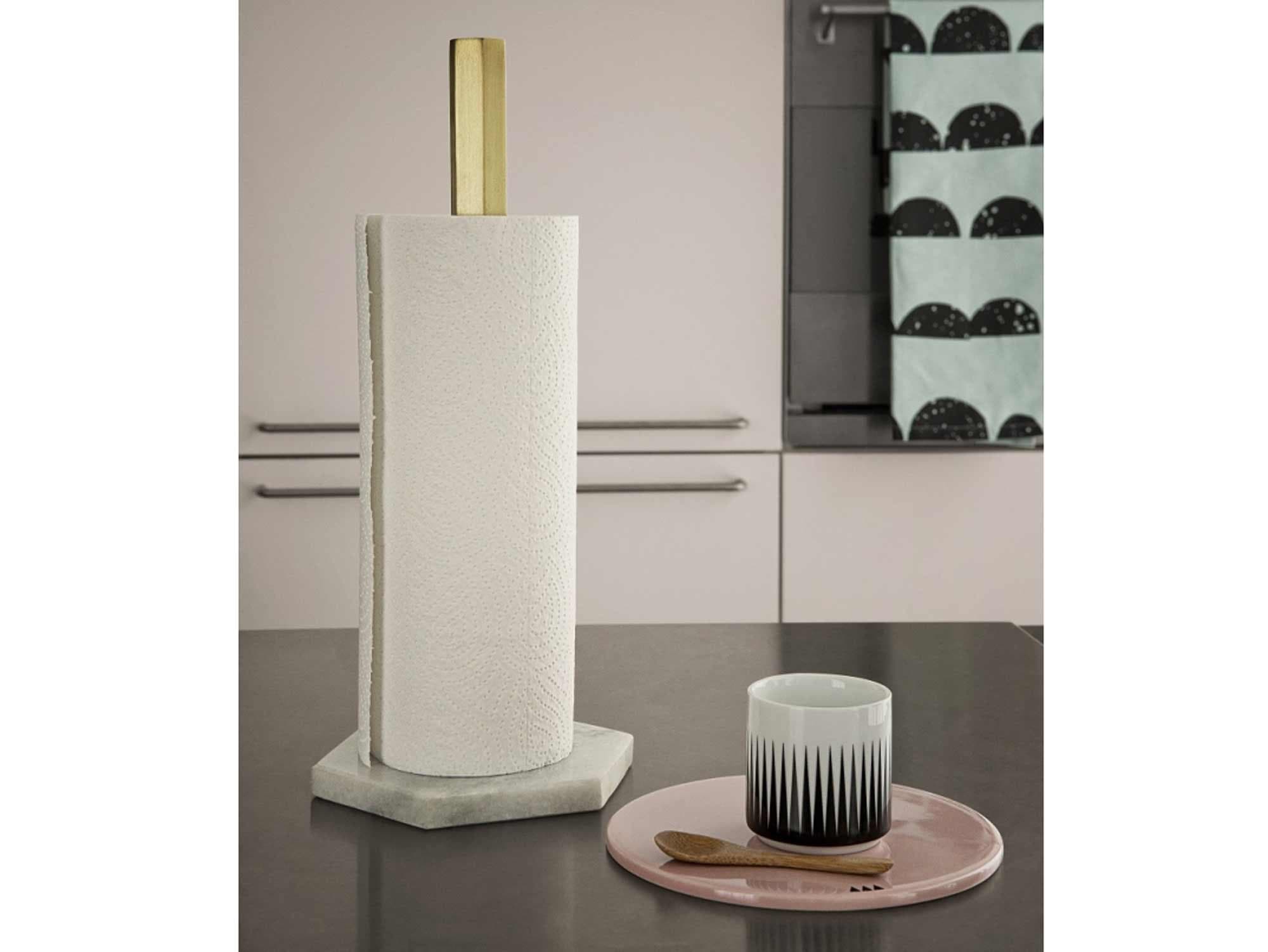 copenhagen brass marble paper towel stand