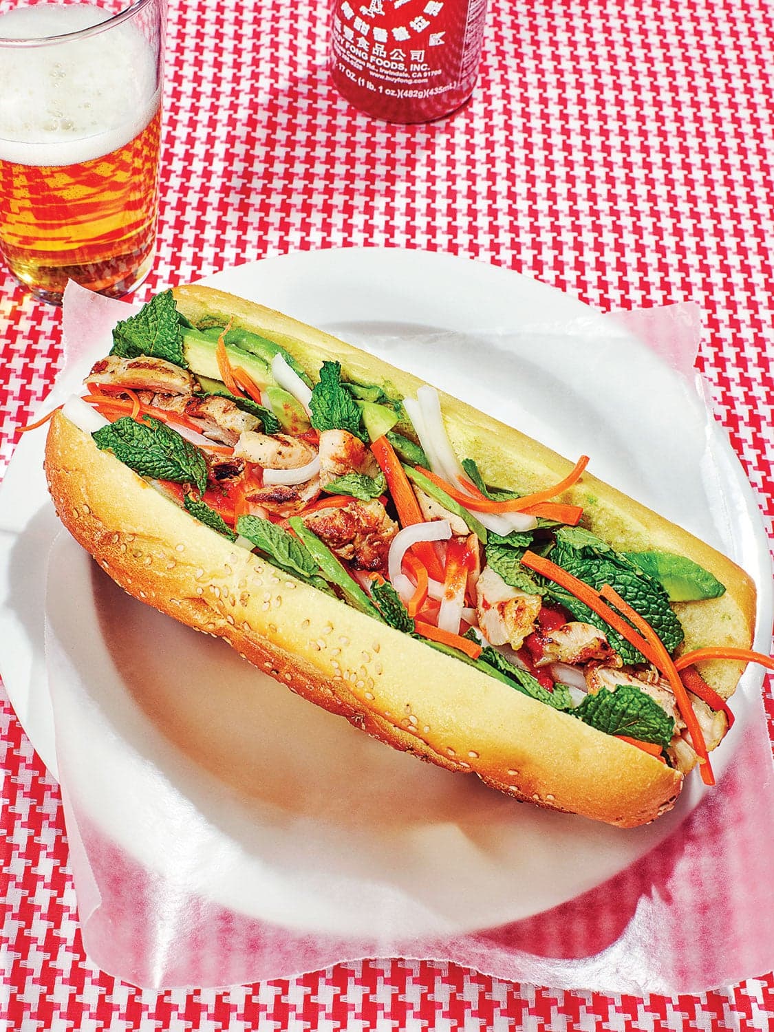 Grilled Chicken and Avocado Banh Mi