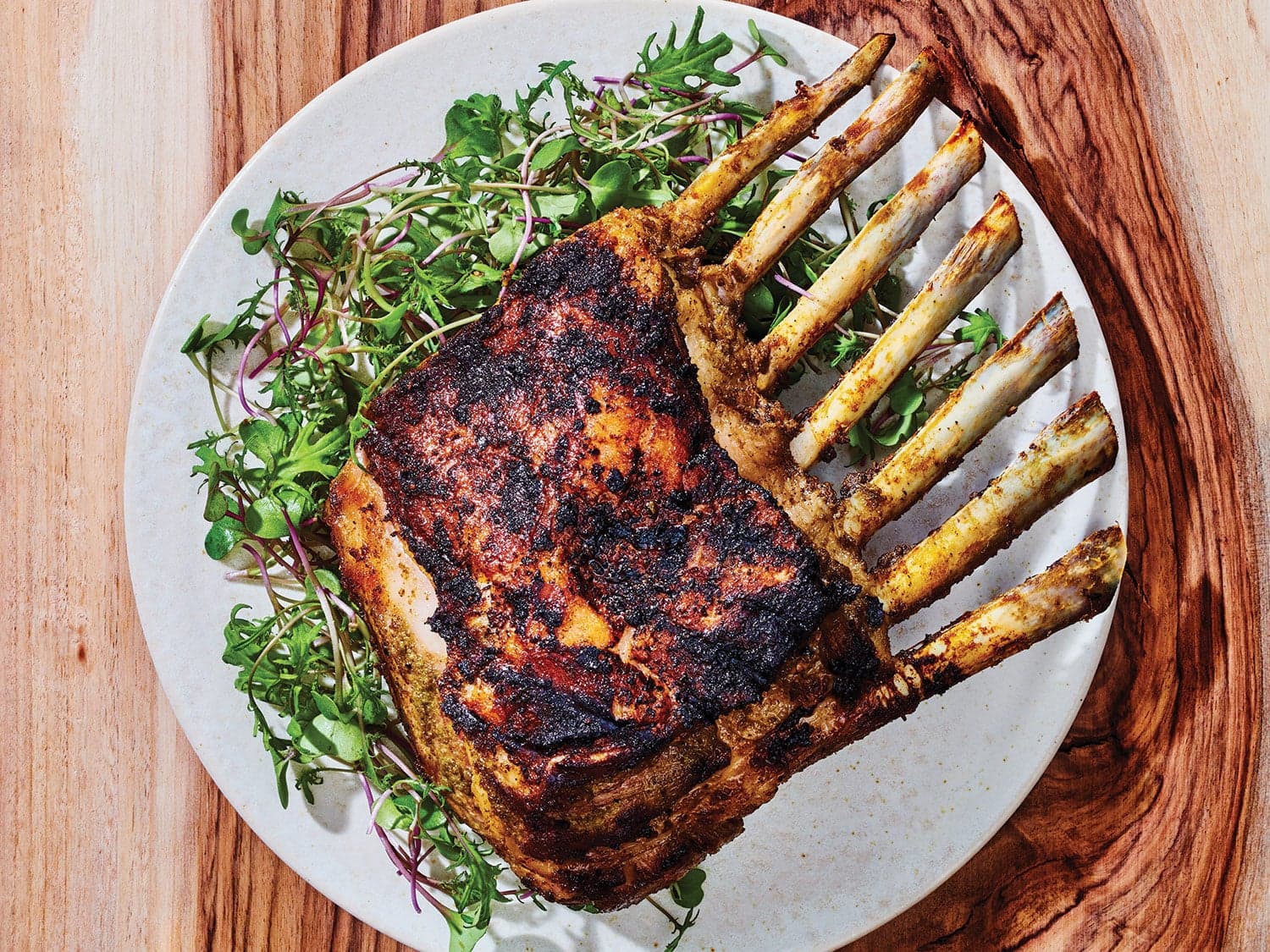 Grilled Rack of Lamb with Garlic and Herbs