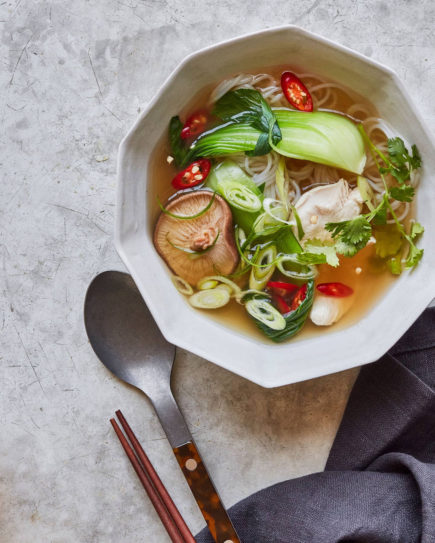 Chicken Rice Vermicelli Soup