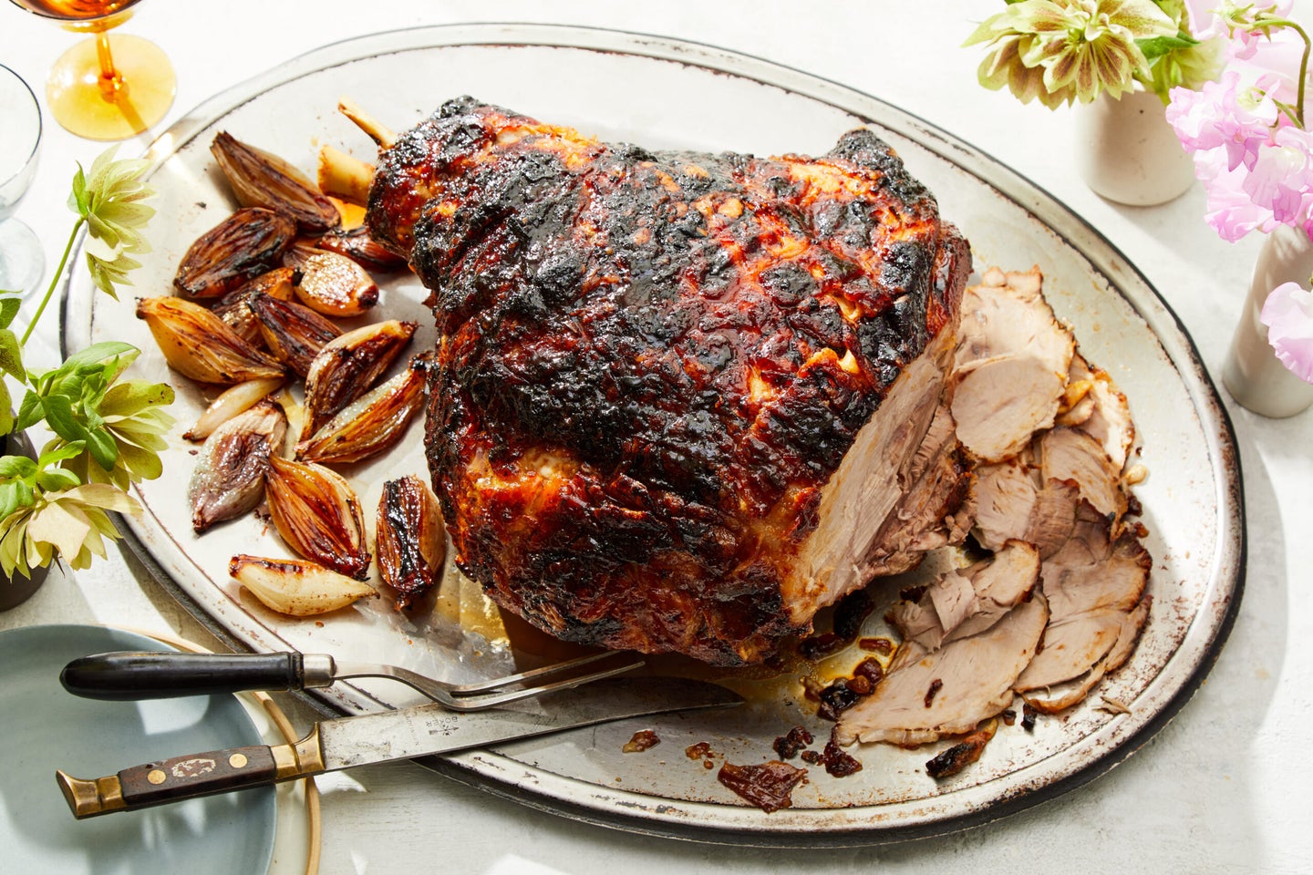 Roasted Fresh Ham with Orange Glaze