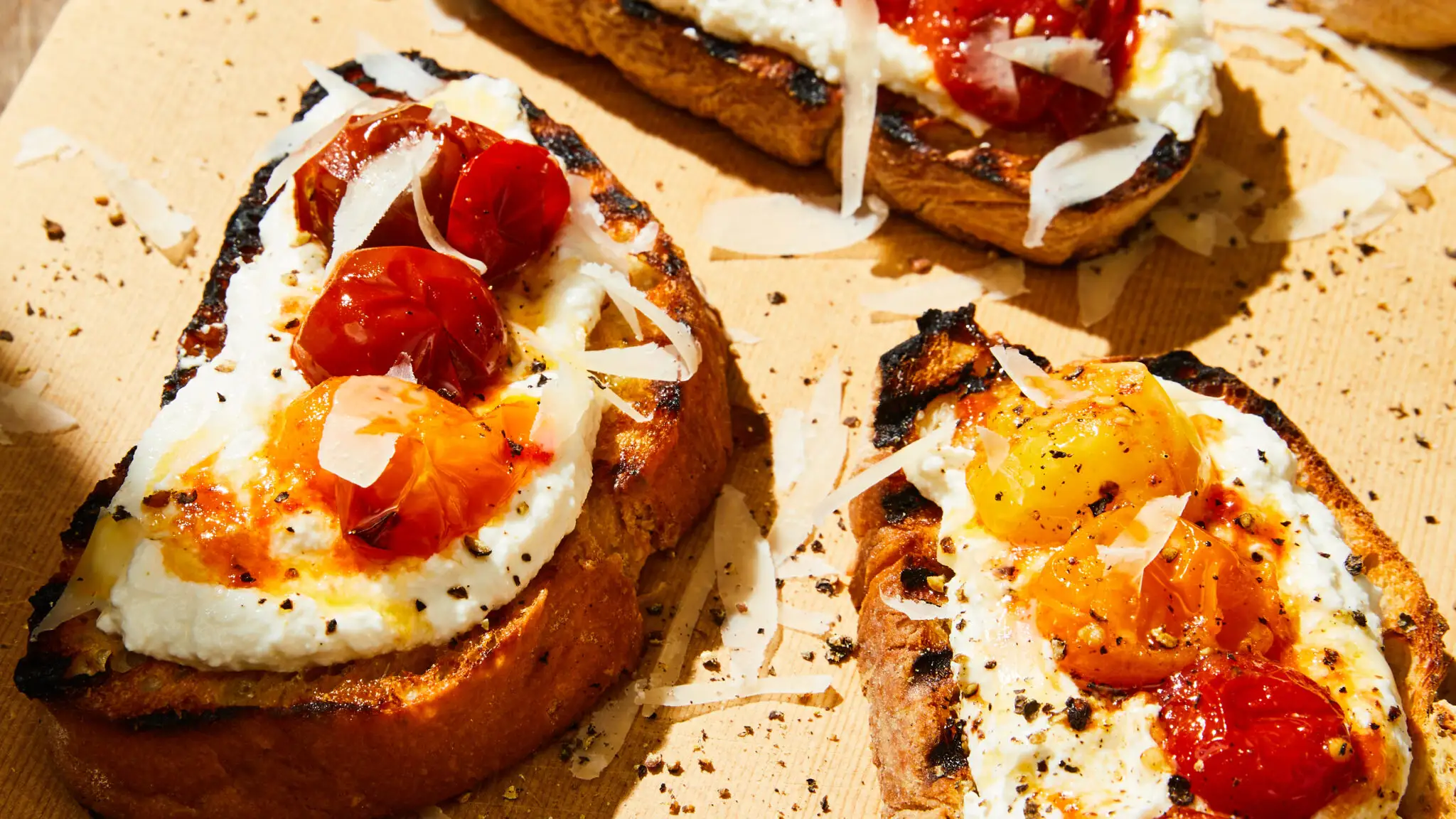 Ricotta Crostini with Cherry Tomatoes-image