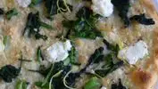 Broccoli Rabe, Goat Cheese, and Lemon Zest Pizza-image