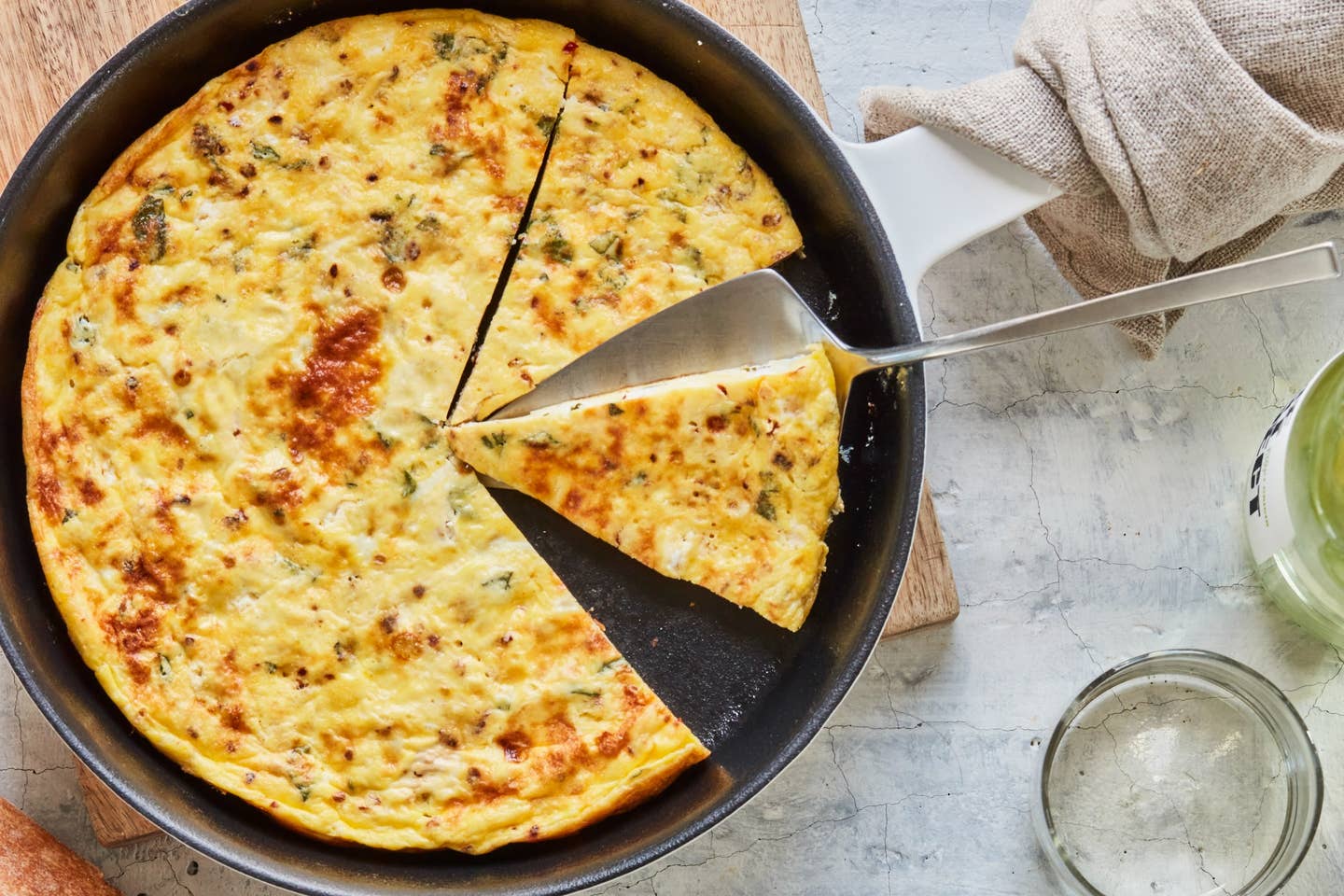 Corsican-Style Fresh Cheese and Mint Frittata