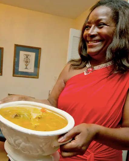 A Haitian New Year’s Soup Serving soup joumou on Haitian Independence Day