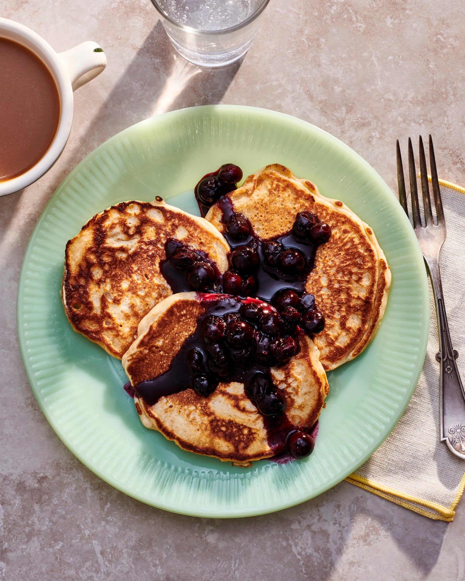 Whole Wheat Griddle Cakes with Fruit Compote