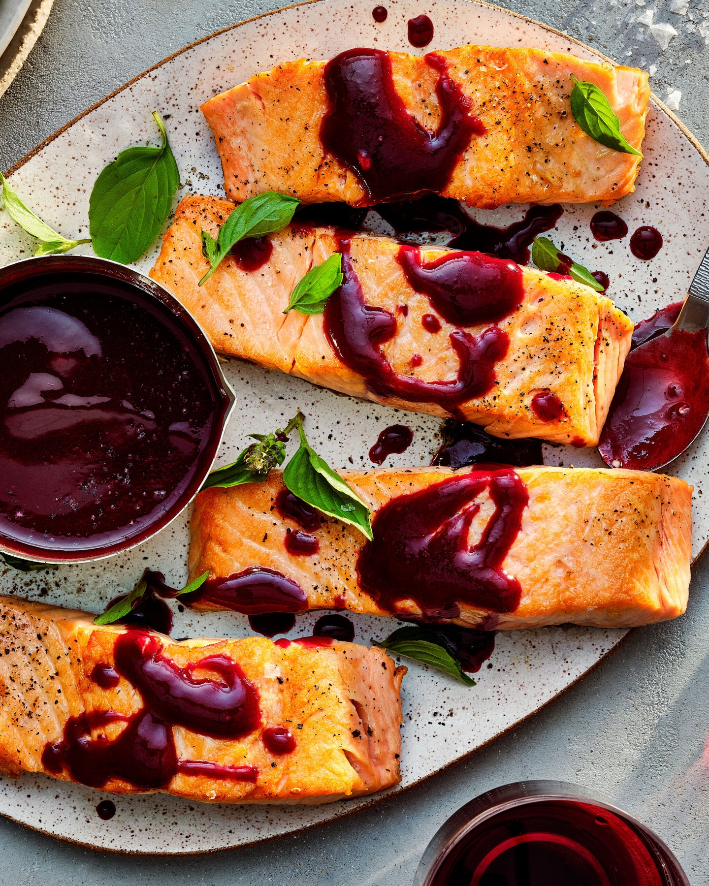 Salmon Recipe with Blackberry Wine Sauce