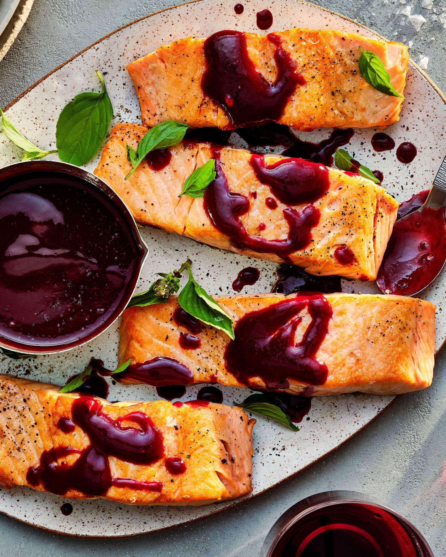 Seared Salmon With Blackberry-Wine Sauce Salmon Recipe with Blackberry Wine Sauce