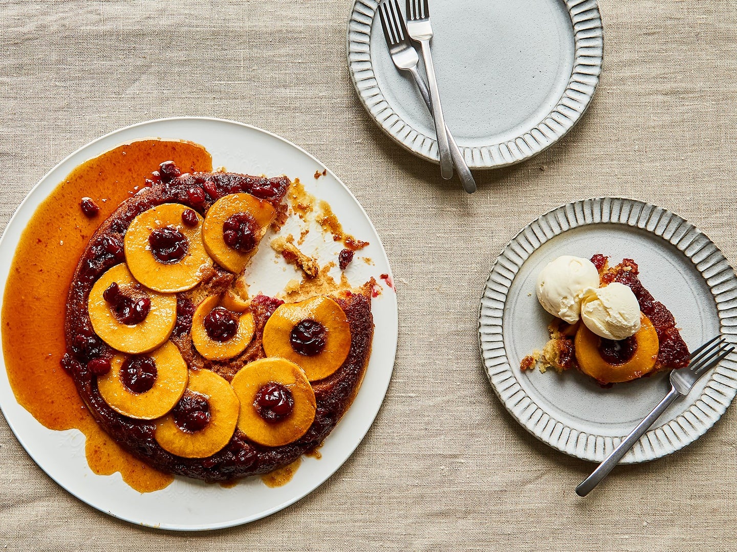 Apple and Cranberry Upside Down Cake