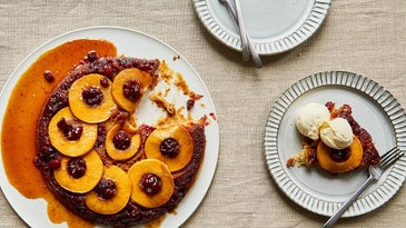 Apple and Cranberry Upside-Down Cake